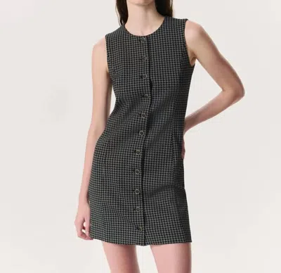 Rag & Bone Irina Houndstooth Mini Dress In Navy Multi