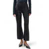 Rag & Bone Irina Kick Flare Leather Pants In Black