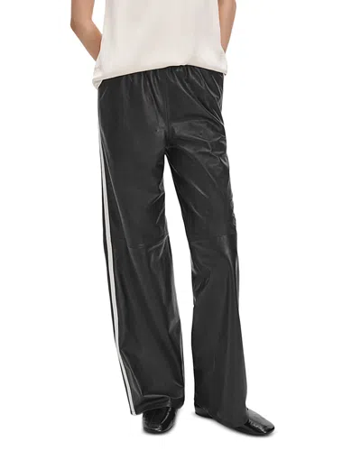 Rag & Bone Irina Leather Track Pants In Gray