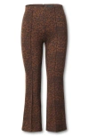 Rag & Bone Irina Metallic Ponte Flare Ankle Pants In Brown