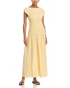 Rag & Bone Skye Smocked Drop-waist Maxi Dress In Yellow