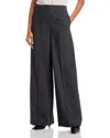 Rag & Bone Irina Pinstripe Wide Leg Pants In Gray