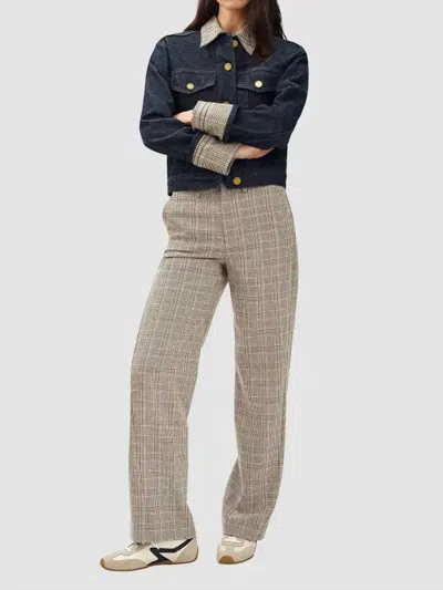 Rag & Bone Irina Ponte Jacquard Kick Flare Pants In Beige In Brown