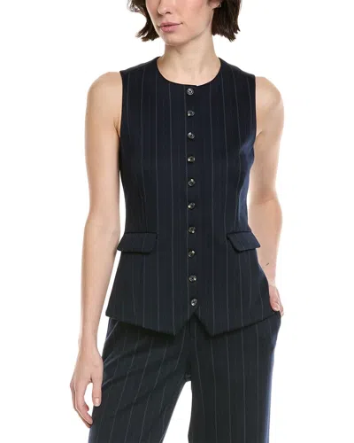 Rag & Bone Irina Ponte Long Vest In Blue