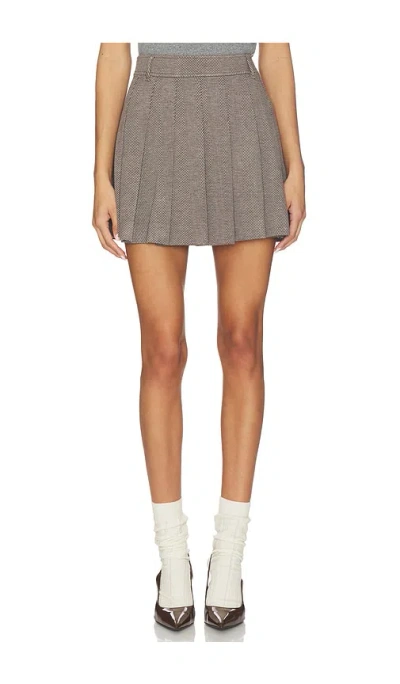 Rag & Bone Irina Ponte Pleated Mini Skirt In Gray