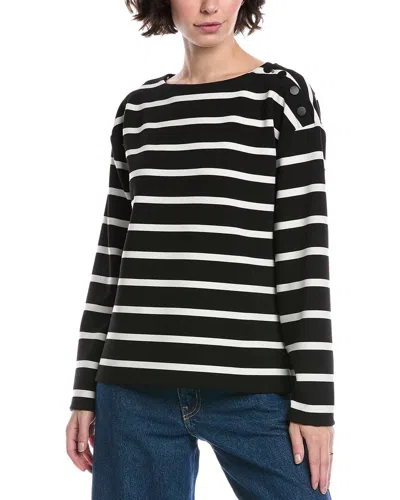 Rag & Bone Irina Textured Stripe Long Sleeve Top In Multi