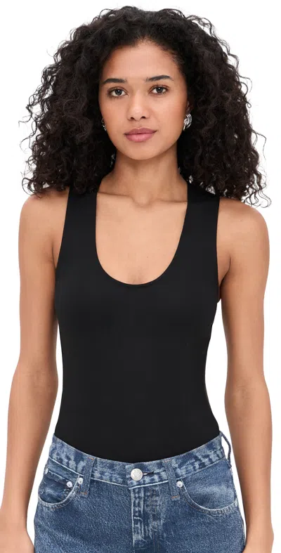 Rag & Bone Irina U Neck Thong Bodysuit Black