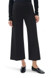 Rag & Bone Irina Cropped Wide Leg Pants In Black