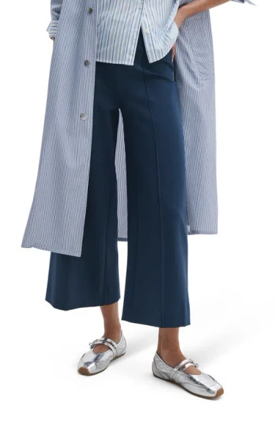 Rag & Bone Irina Wide Leg Crop Pants In Blue