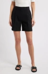 Rag & Bone Irina Wool Blend Shorts In Black