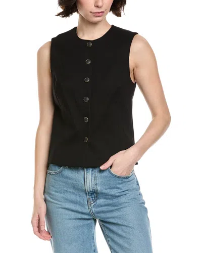 Rag & Bone Iris Ponte Vest In Black