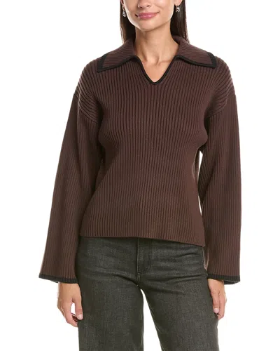 Rag & Bone Isabella Polo Sweater In Brown