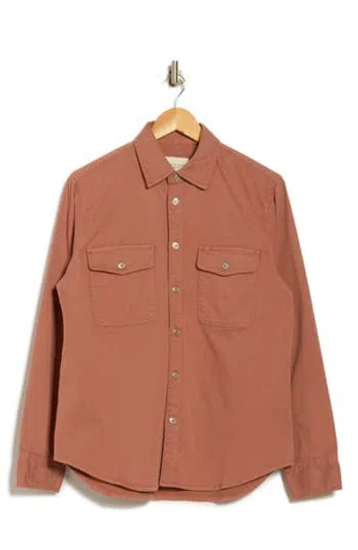 Rag & Bone Jack Stretch Cotton Shirt Jacket In Brown