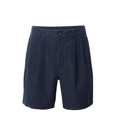 Rag & Bone Jackson Linen Shorts In Blue