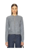 Rag & Bone Jada Brushed Cashmere Cardi In Gray