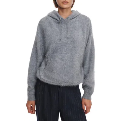 Rag & Bone Jada Brushed Cashmere Hoodie In Gray