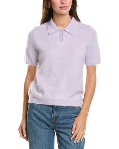 Rag & Bone Jada Brushed Cashmere Polo Sweater In Purple