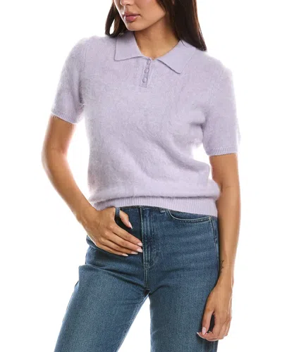 Rag & Bone Jada Brushed Cashmere Polo Sweater In Purple