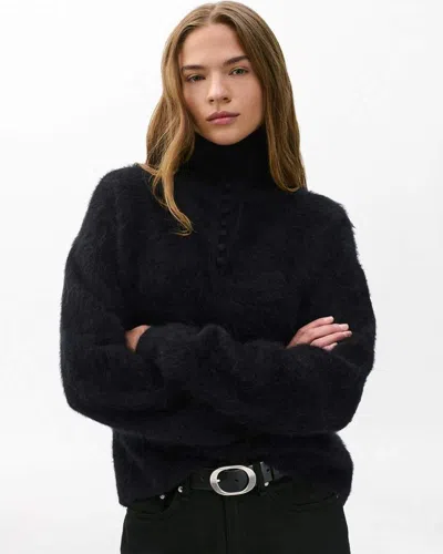 Rag & Bone Jada Brushed Cashmere Sweater In Black