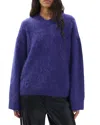 Rag & Bone Jada Brushed Cashmere Sweater In Blue