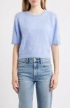 Rag & Bone Jada Cashmere Short-sleeve Sweater In Blue