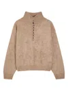 Rag & Bone Jada Brushed Cashmere Sweater Mink In Nude