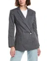 Rag & Bone Jade Linen Blazer In Gray