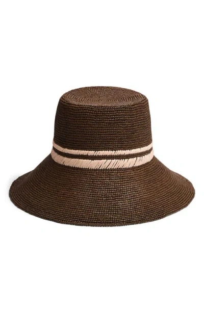 Rag & Bone Jade Packable Raffia Bucket Hat In Brown