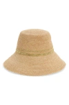 Rag & Bone Jade Packable Raffia Bucket Hat In Brown
