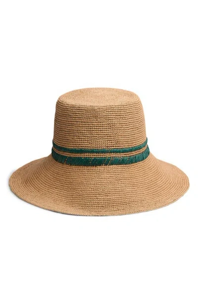 Rag & Bone Jade Packable Raffia Bucket Hat In Purple