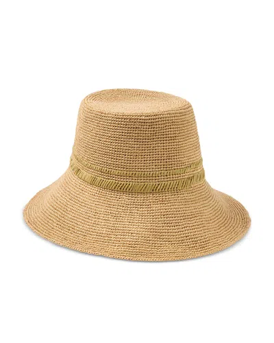 Rag & Bone Jade Rollable Raffia Bucket Hat In Brown