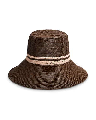 Rag & Bone Jade Rollable Raffia Bucket Hat In Brown
