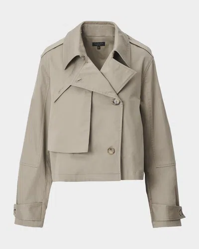 Rag & Bone Jamie Cropped Cotton Trench Coat In Brown