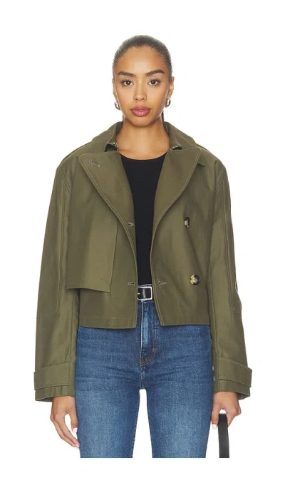 Rag & Bone Jamie Cropped Trench In Green