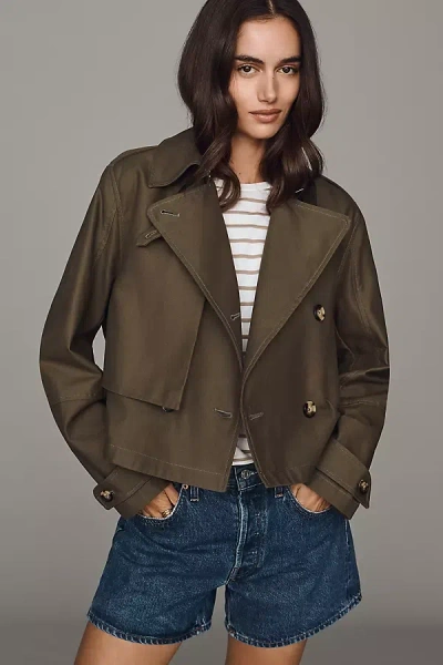 Rag & Bone Jamie Cropped Trench Jacket In Green