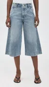 Rag & Bone Jamie High-rise Tailored Culotte Short In Pacific In Blue