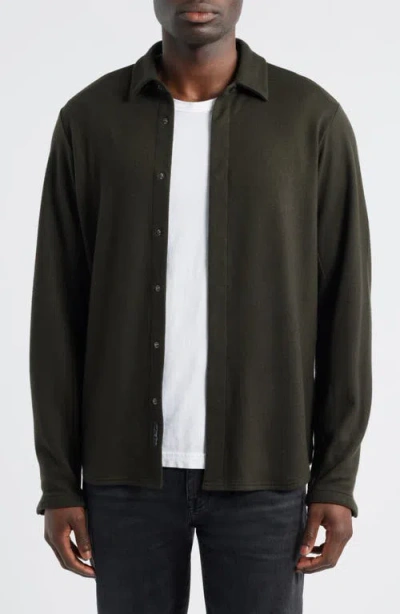 Rag & Bone Japanese Wool Precision Shirt In Green