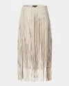 Rag & Bone Jasmine Suede Fringe Skirt In Multi