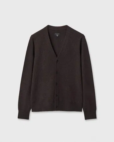 Rag & Bone Jax Cashmere Cardigan In Dark Brown