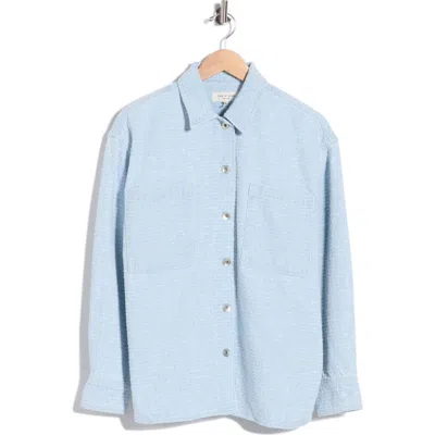 Rag & Bone Jax Textured Button-up Shirt In Blue
