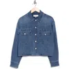 Rag & Bone Jayde Crop Denim Shirt Jacket In Blue