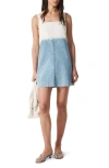 Rag & Bone Womens Blchs Jayde Square-neck Denim-blend Mini Dress In Blue