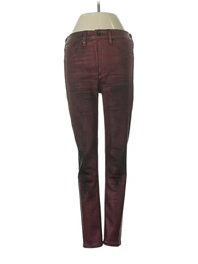 Pre-owned Rag & Bone Jeans In Burgundy