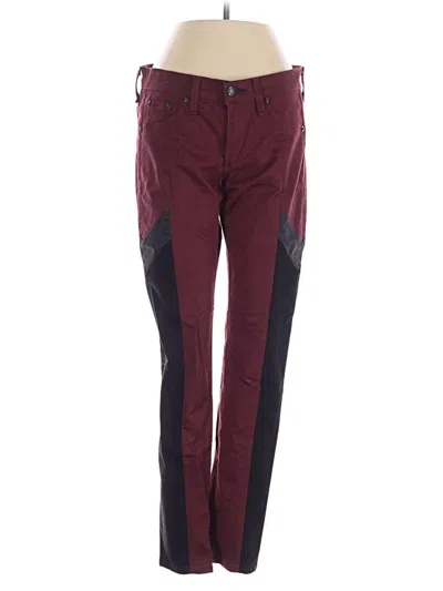Pre-owned Rag & Bone Jeans In Burgundy
