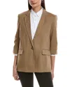 Rag & Bone Jennie Linen-blend Blazer In Brown