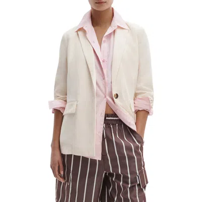 Rag & Bone Jennie One-button Blazer In Ivory