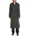 Rag & Bone Jennie Wool Trench Coat In Black