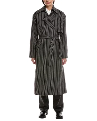 Rag & Bone Jennie Wool Trench Coat In Gray