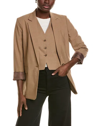 Rag & Bone Jennifer Combo Blazer In Brown