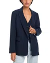Rag & Bone Jennifer Combo Crepe Blazer & Vest Set In Blue